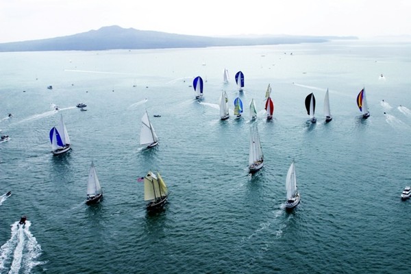 The start of the NZ Marine Cup superyacht race to Kawau Island in 2003